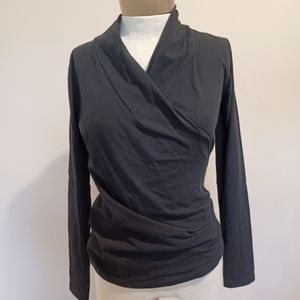Cabi Black Surplice Top, sz S